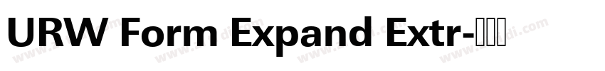 URW Form Expand Extr字体转换